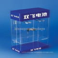 Durable Lighting Supermarket Cell Phone Battery Retail Countertop Clear Acrylic Display Showcase